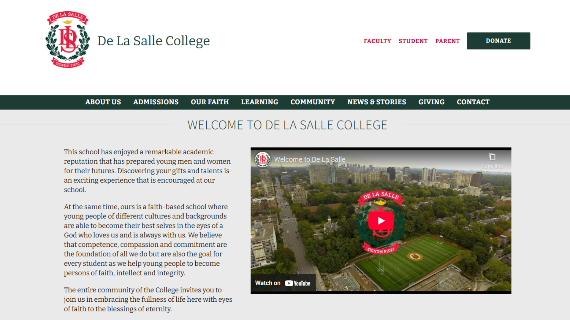 Untitled design (63) Custom coded components in De La Salle College Finalsite website redesign